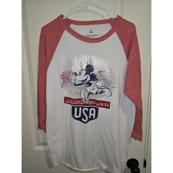 Disney Tops - Disney Park Mickey Mouse American Legend‎ USA Shirt Women's Large